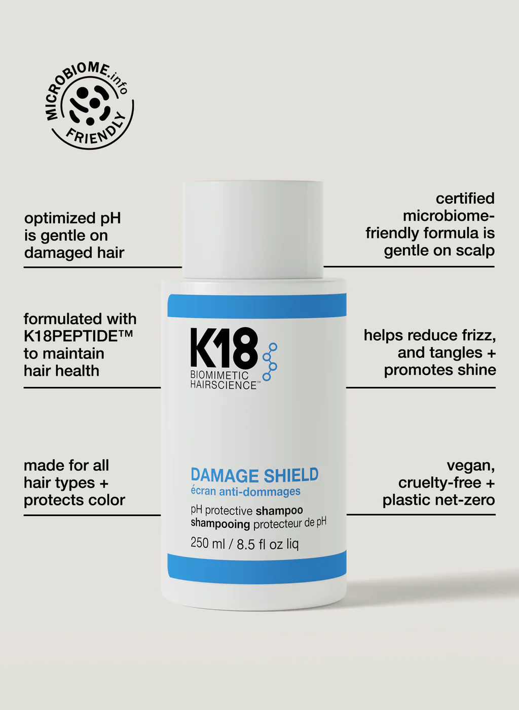 شامبو K18 pH 250 مل 8.5 أونصة